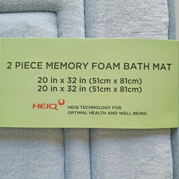 NEW!! TRULY CALM Memory Foam Bath Mats ~ 2 Pack ~ Blue - Picture 6 of 11